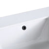 Image of Terra 60" Bathroom Vanity, Walnut and Matte Black with White Granite top/Carrara Marble top