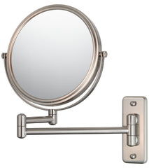 Aptations Brushed Nickel 5X Double Arm Wall Mirror