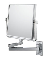 Aptations Chrome Square Double Arm Wall Mirror
