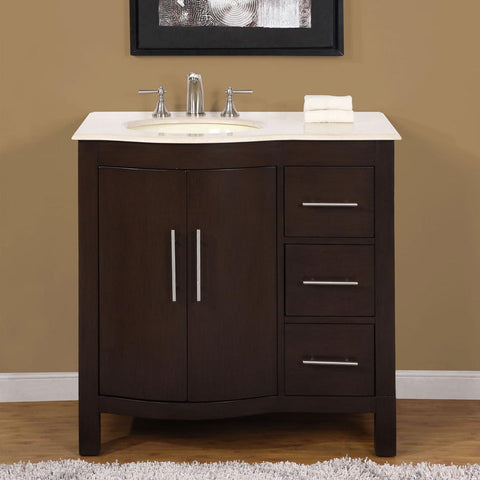 36" Single Sink Cabinet | HYP-0912-CM-UWC-36-L/R
